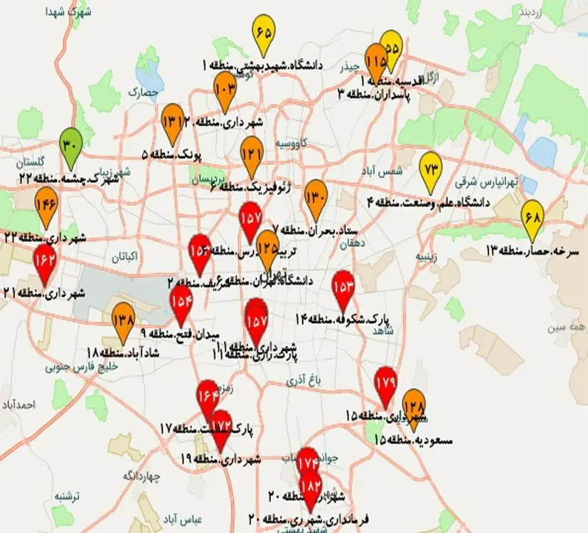 وضعیت آلودگی هوای تهران امروز یکشنبه ۲ دی ۱۴۰۳ | پیش بینی آلودگی هوا تهران فردا ۳ دی ۱۴۰۳