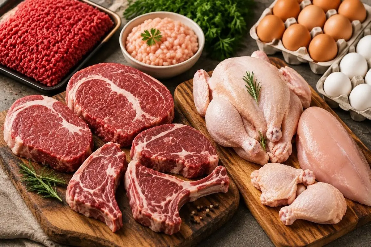جدول قیمت مرغ، تخم‌مرغ و گوشت امروز ۱۲ مرداد ۱۴۰۵؛ مرغ کمی ارزان شد