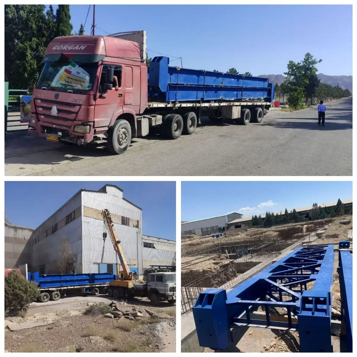 اولین محموله ستونهای سالن ریختهگری فوق سنگین به مجتمع صنعتی اسفراین رسید