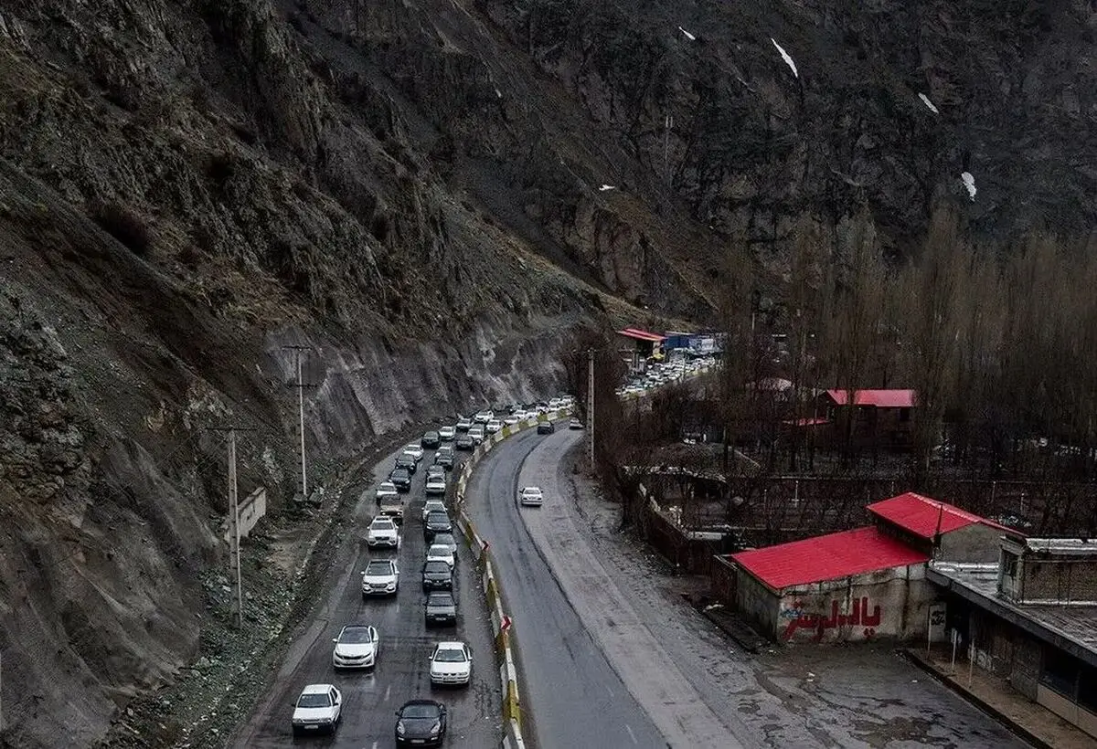 ترافیک سنگین در آزادراه تهران - شمال