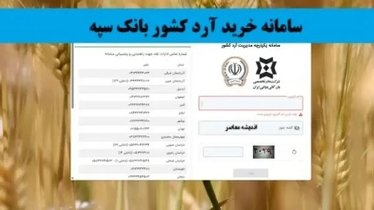 سامانه خرید آرد کشور بانک سپه+ لینک ورود به سامانه خرید آرد کشور gfloursale.banksepah.ir