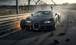تصادف بوگاتی با سرعت ۴۰۰ کیلومتر بر ساعت