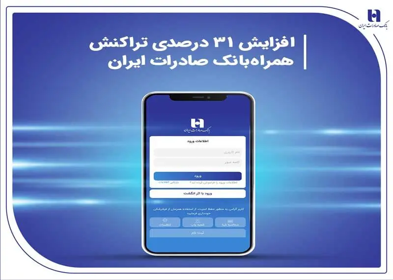 افزایش ۳۱ درصدی تراکنش همراه‌بانک صادرات ایران
