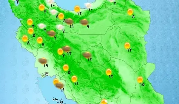 پیش بینی هوای کشور امروز ۲۷ آبان ۱۴۰۳ | جو پایدار در اکثر مناطق کشور