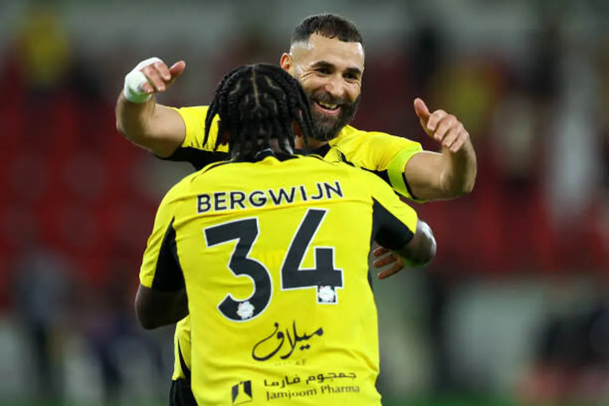هتتریک بنزما؛ الاتحاد با درخشش ستاره فرانسوی ۵-۲ الاخدود را شکست داد!