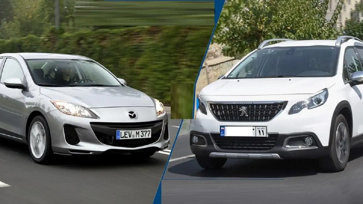 مقایسه مزدا 3 جدید با پژو 2008 + مشخصات فنی