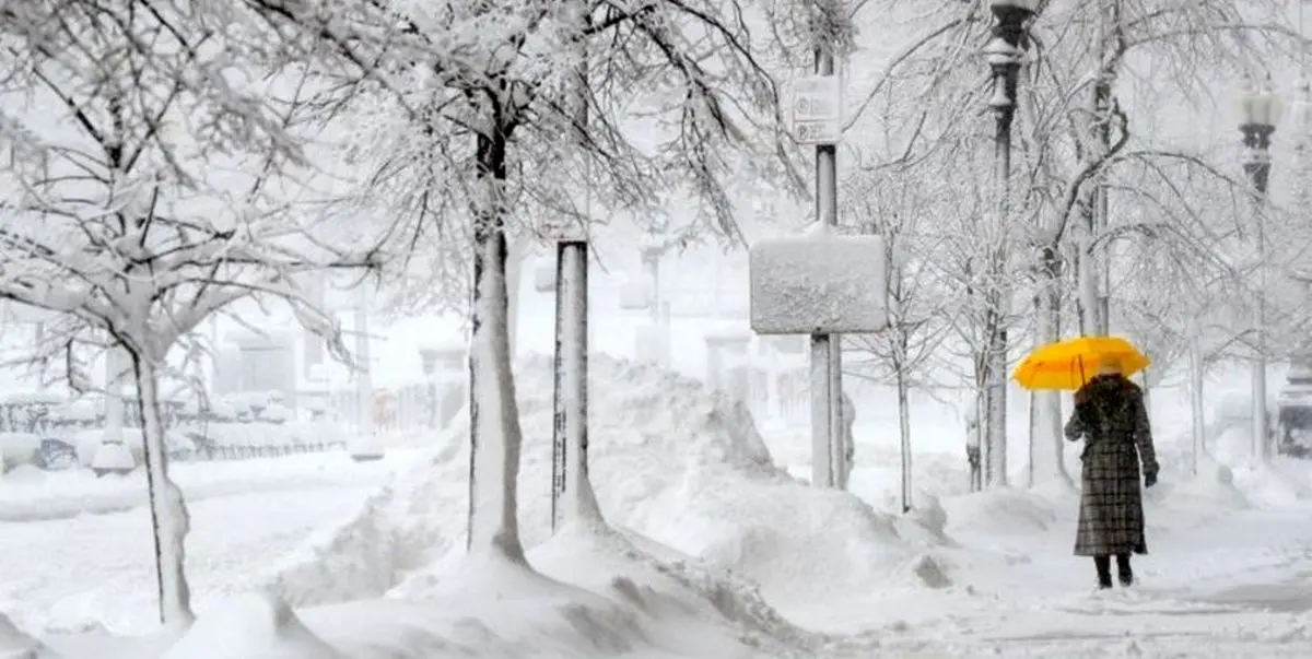 طوفان برف در نیویورک + تصویر