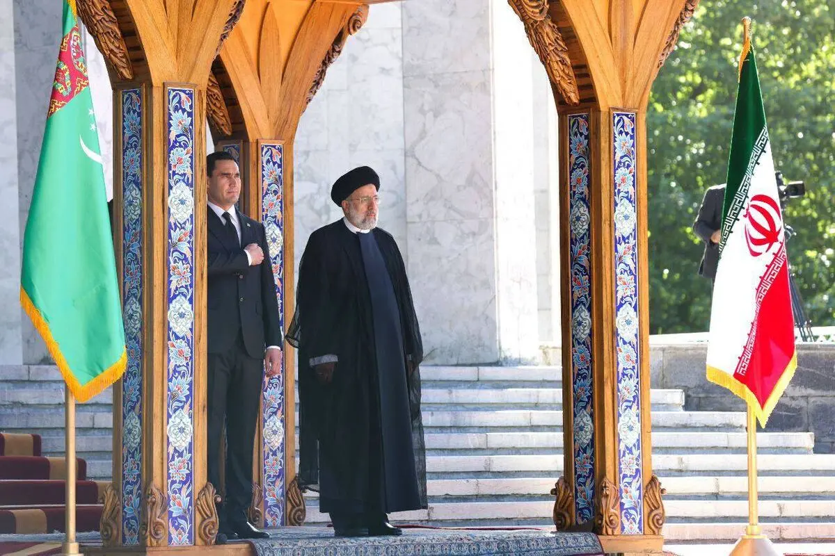 مراسم استقبال رسمی آیت الله رئیسی از رییس جمهور ترکمنستان برگزار شد