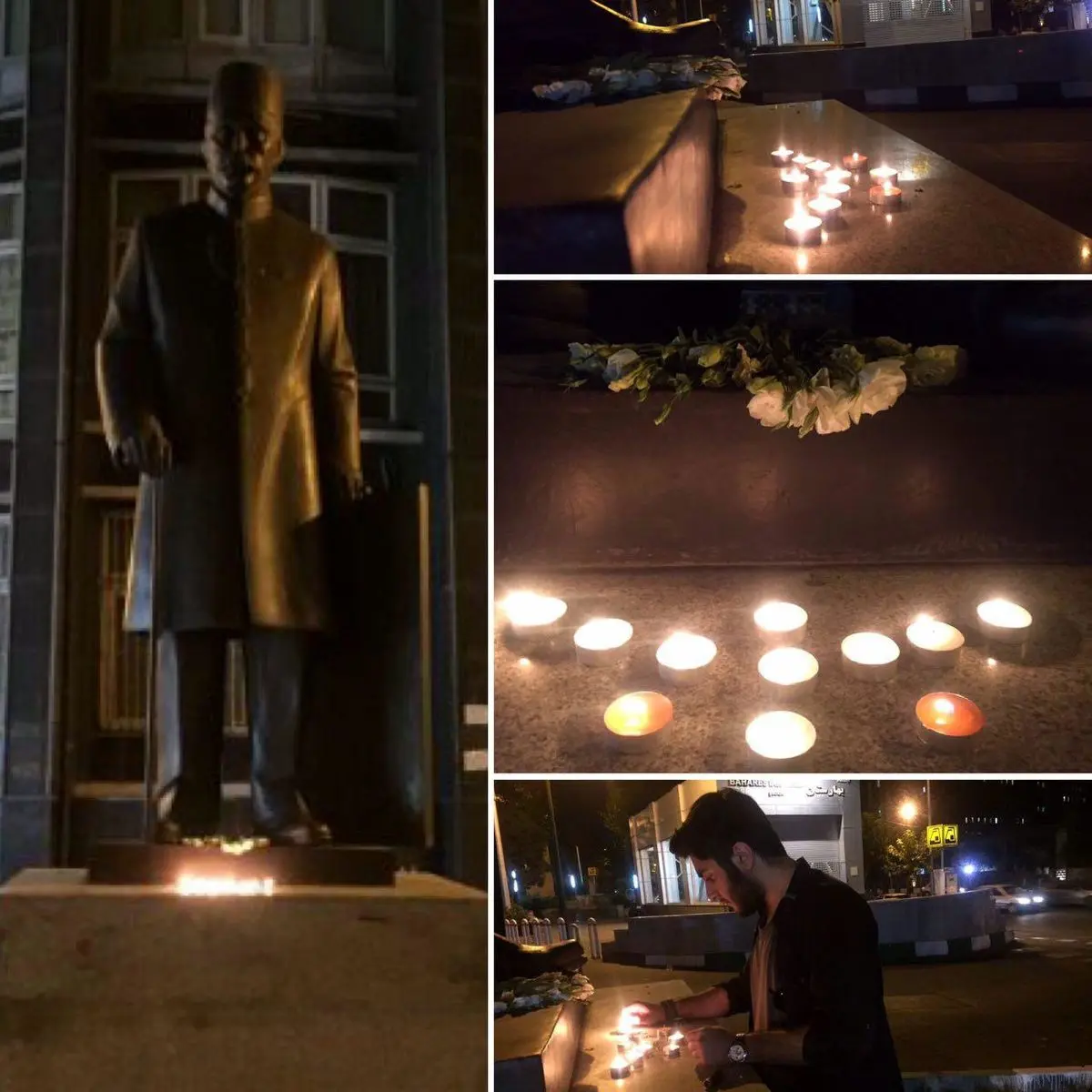 روشن کردن شمع به یاد شهدای حادثه تروریستی تهران +تصویر