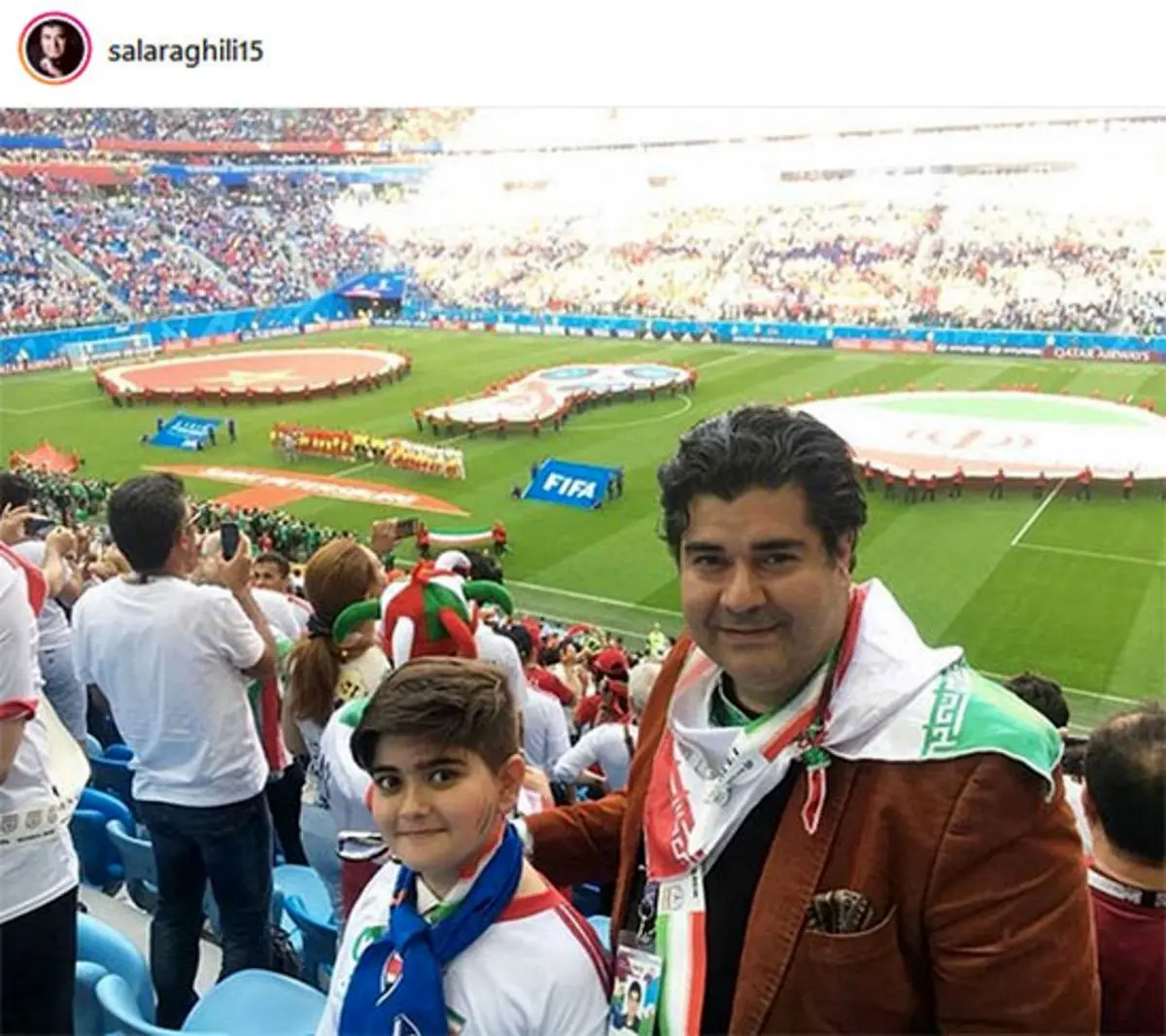 سالار عقیلی در ورزشگاه سن پترزبورگ + تصویر