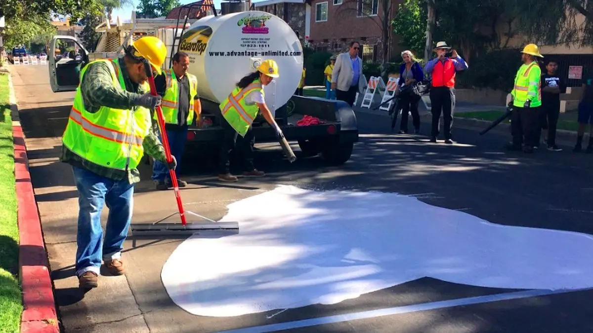 آزمایش رنگ خنک کننده آسفالت