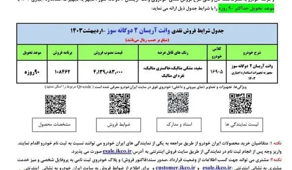 آغاز طرح فروش نقدی محصول پرطرفدار ایران خودرو | امروز پول بریز 3 ماه دیگه خودرو تحویل بگیر!