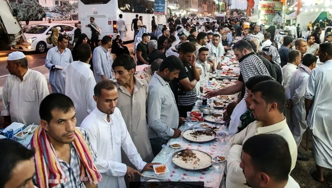 نجف به وقت افطار + تصویر