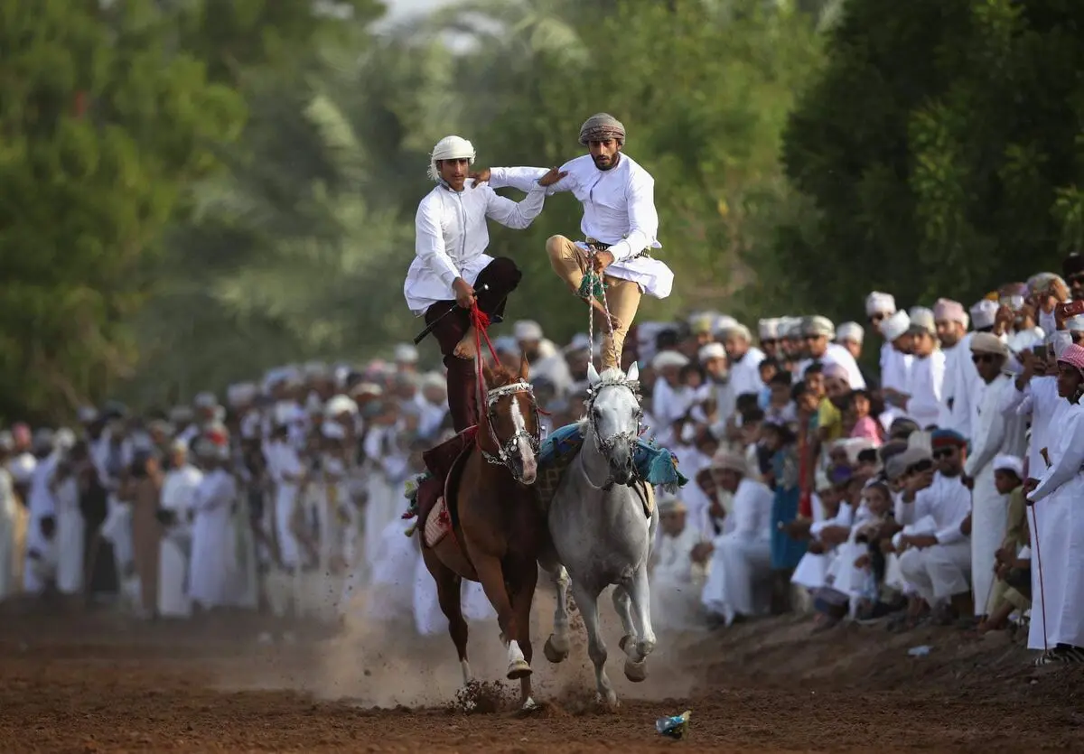جشنواره سنتی اسب سواری در اردن + تصویر