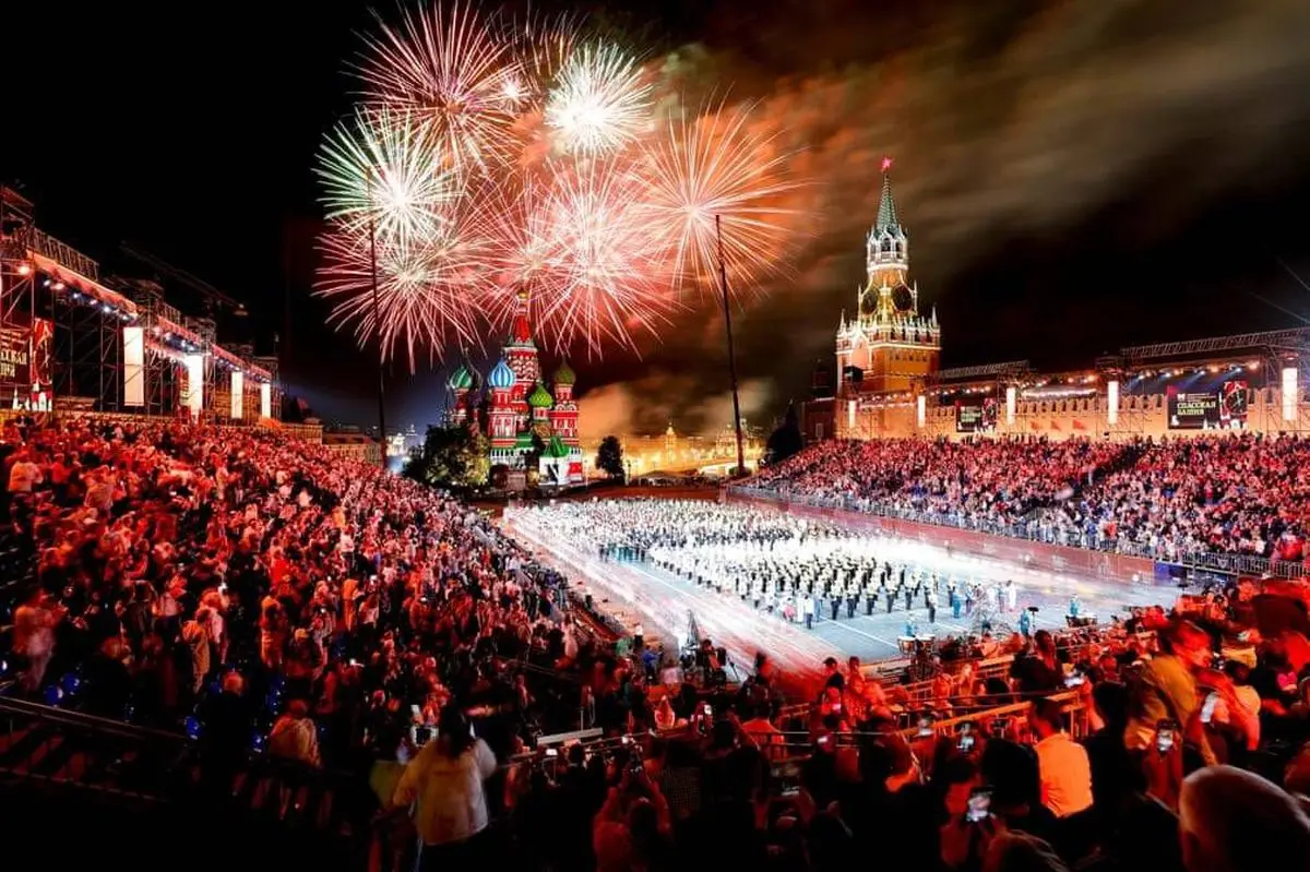 اختتامیه جشنواره ای جهانی در میدان سرخ مسکو + تصویر