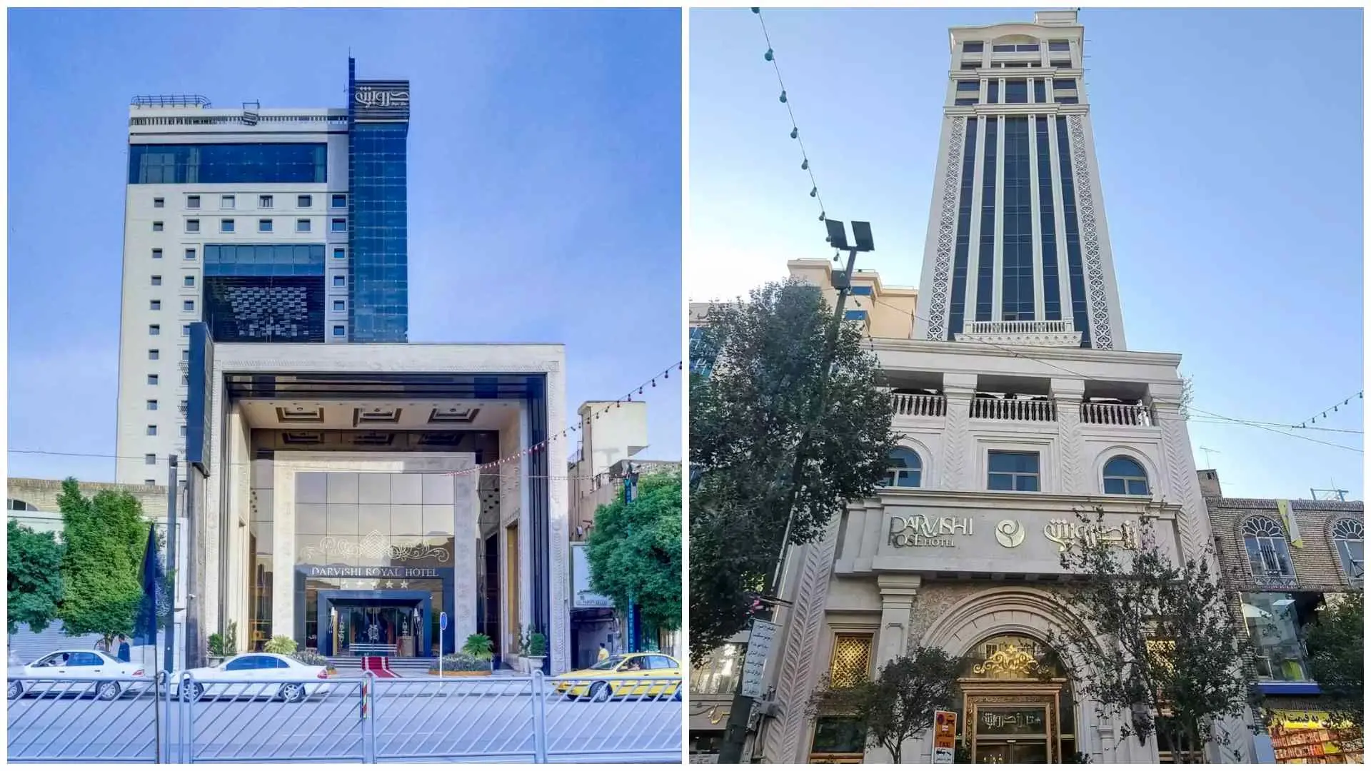 مقایسه هتل ۵ ستاره درویشی با هتل رز درویشی + جدول و عکس