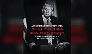 عکسی از ترامپ که سفارت آمریکا در عراق، بعد از بیانیه کتائب حزب‌الله درباره ایران منتشر کرد
