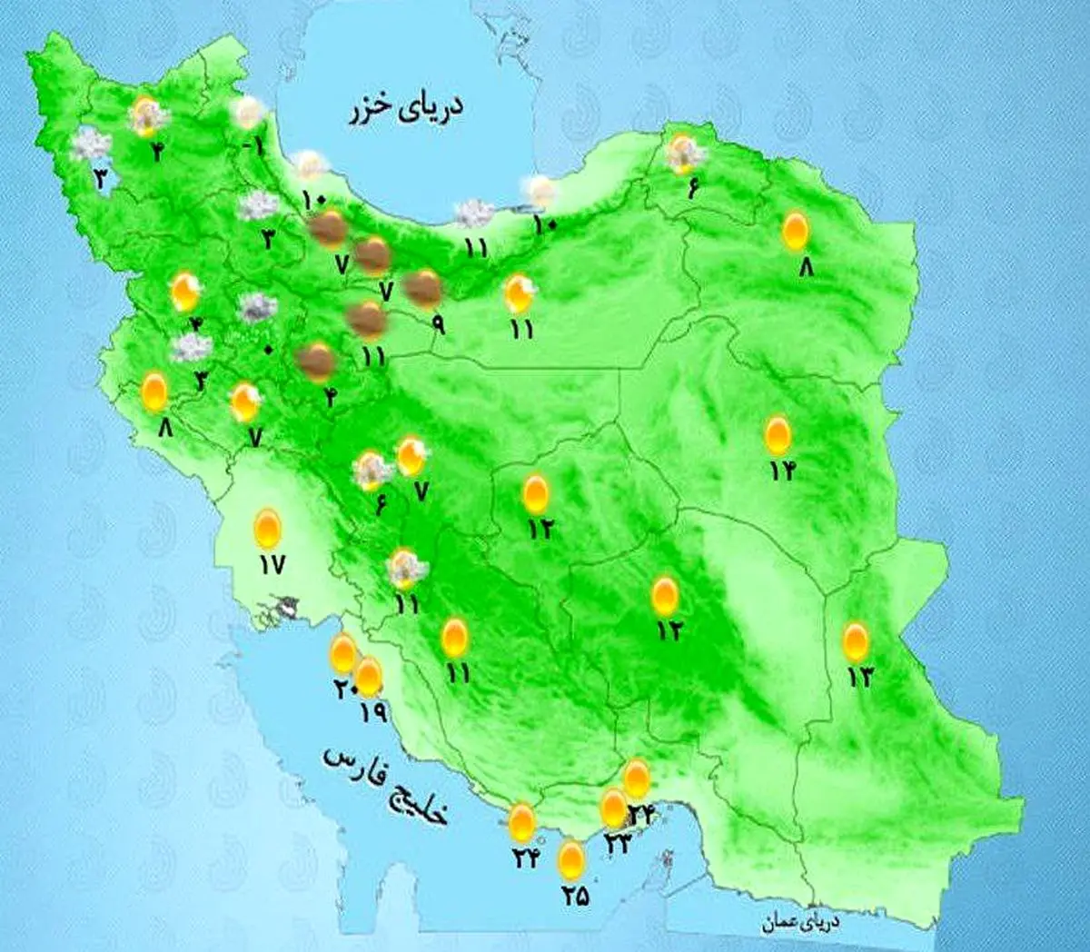 پیش بینی هواشناسی کشور طی امروز و فردا ۱۰ و ۱۱ بهمن ۱۴۰۳ + وضعیت بارش در شهرهای مختلف کشور