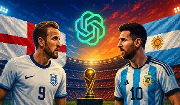 پیش بینی نتیجه بازی فوتبال انگلیس و آرژانتین در جام جهانی ۲۰۲۶ توسط ChatGPT