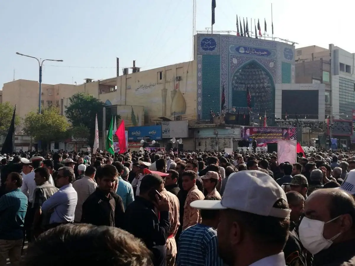 خاکسپاری پیکر شهدای حمله تروریستی اهواز
