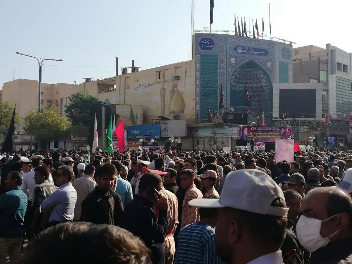 خاکسپاری پیکر شهدای حمله تروریستی اهواز