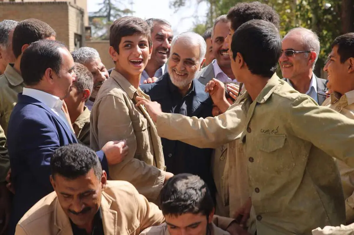 سردار سلیمانی در فیلمبرداری یک فیلم سینمایی