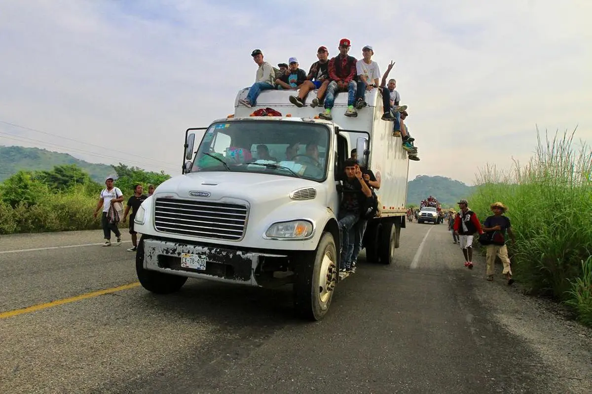 کاروان مهاجران آمریکای مرکزی در مکزیک+تصویر