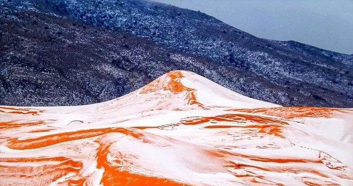 بارش برف در صحرای آفریقا