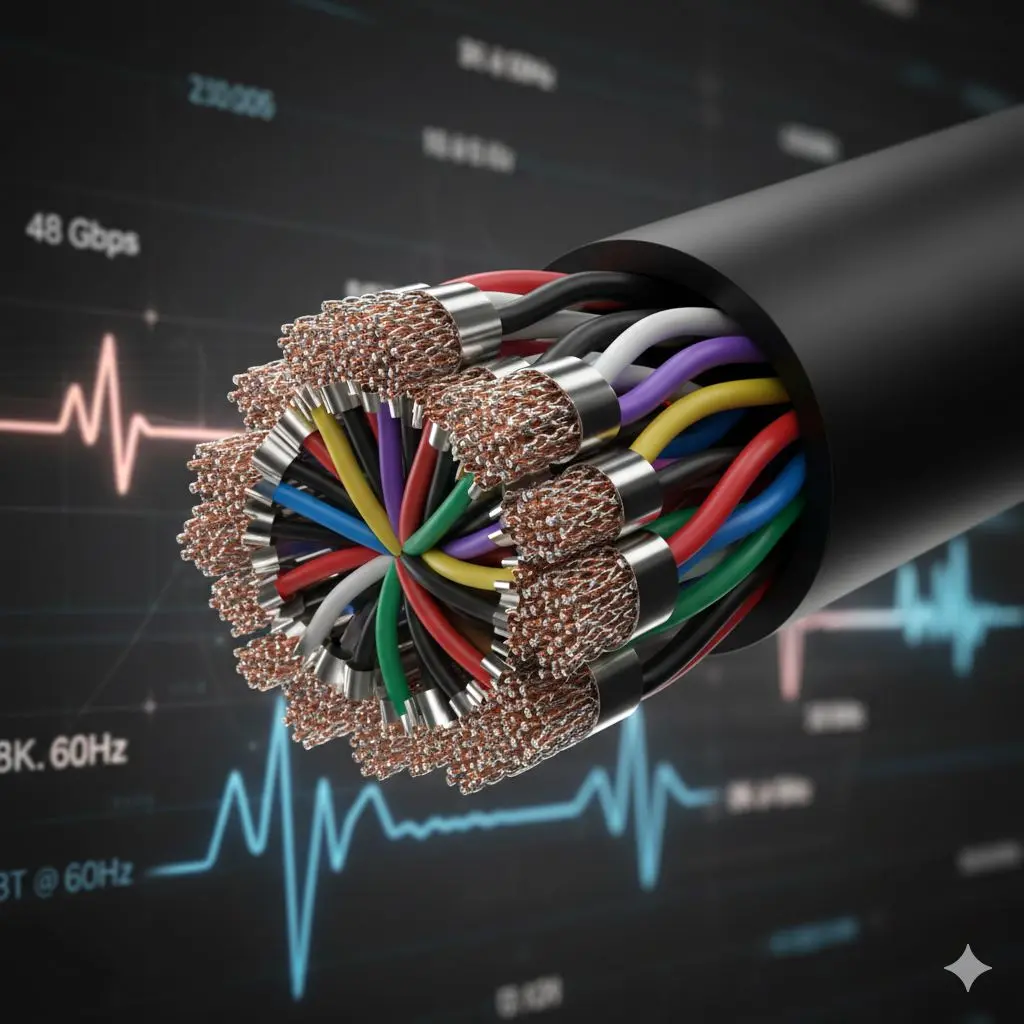 استاندارد رنگبندی کابل hdmi چیست: نگاهی تخصصی به عمق رنگ، پهنای باند و سیم‌کشی داخلی