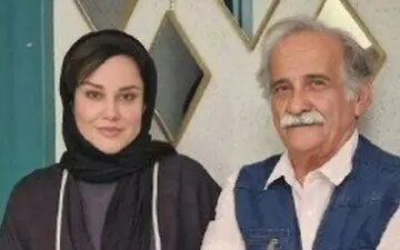 عکس -آشا محرابی در کنار پدرش اسماعیل محرابی
