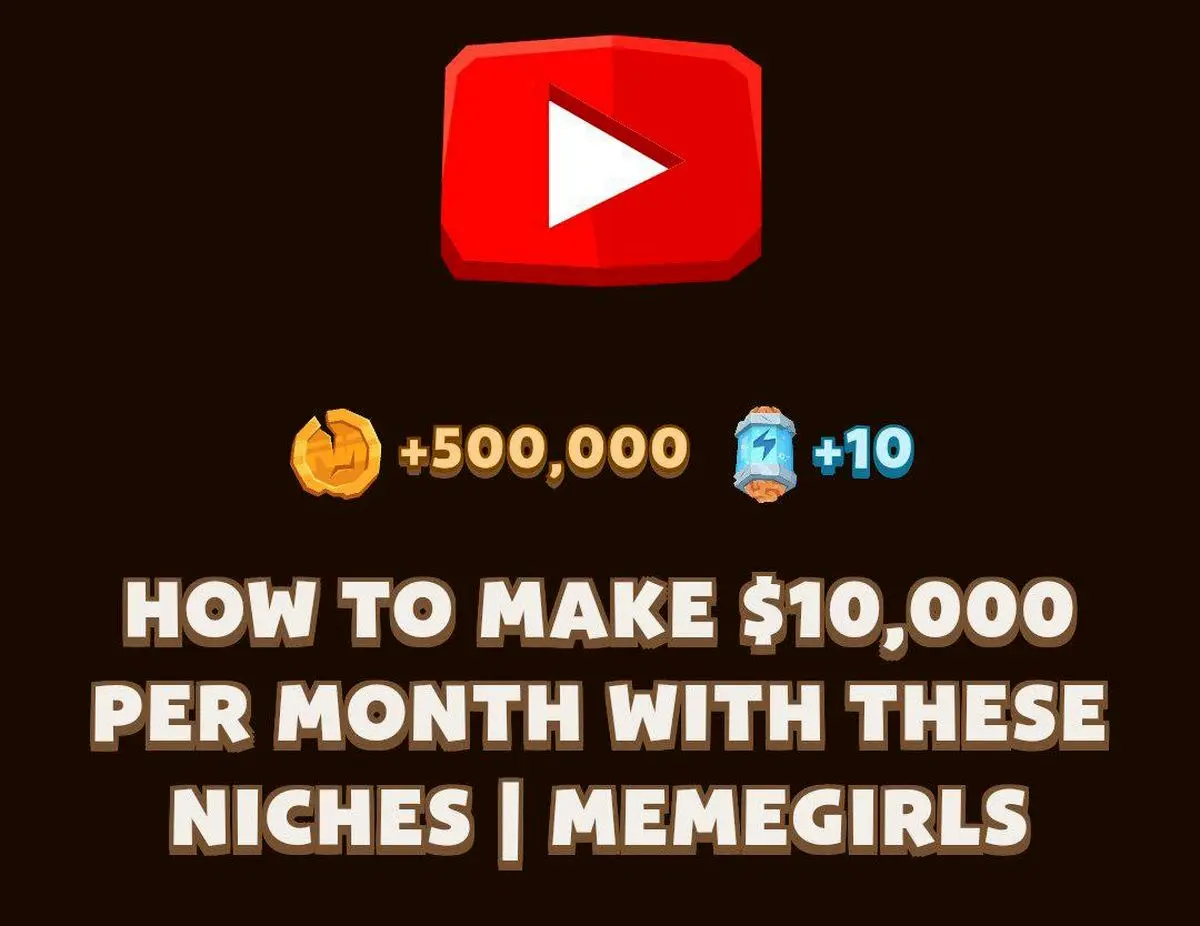 کد تسک HOW TO MAKE $10,000 PER MONTH WITH THESE NICHES | MEMEGIRLS بازی میم فای امروز ۲۵ مهر ۱۴۰۳