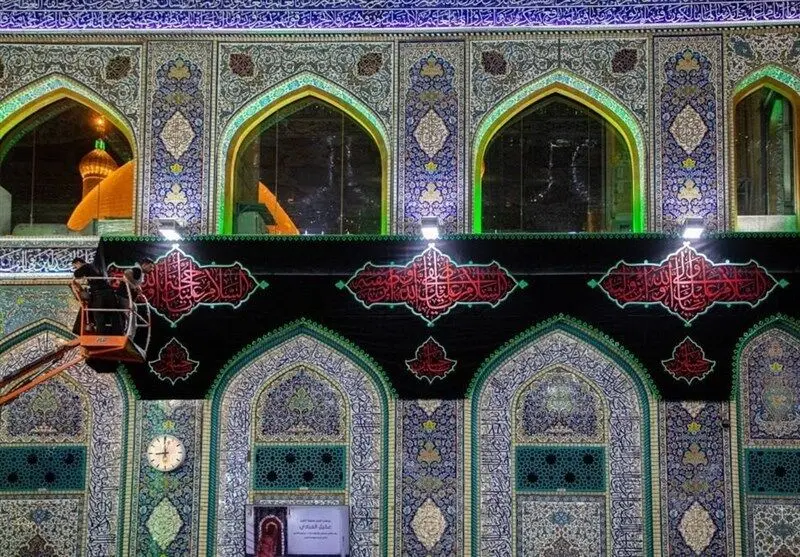 بین‌الحرمین سیاهپوش عزای حضرت مادر شد
