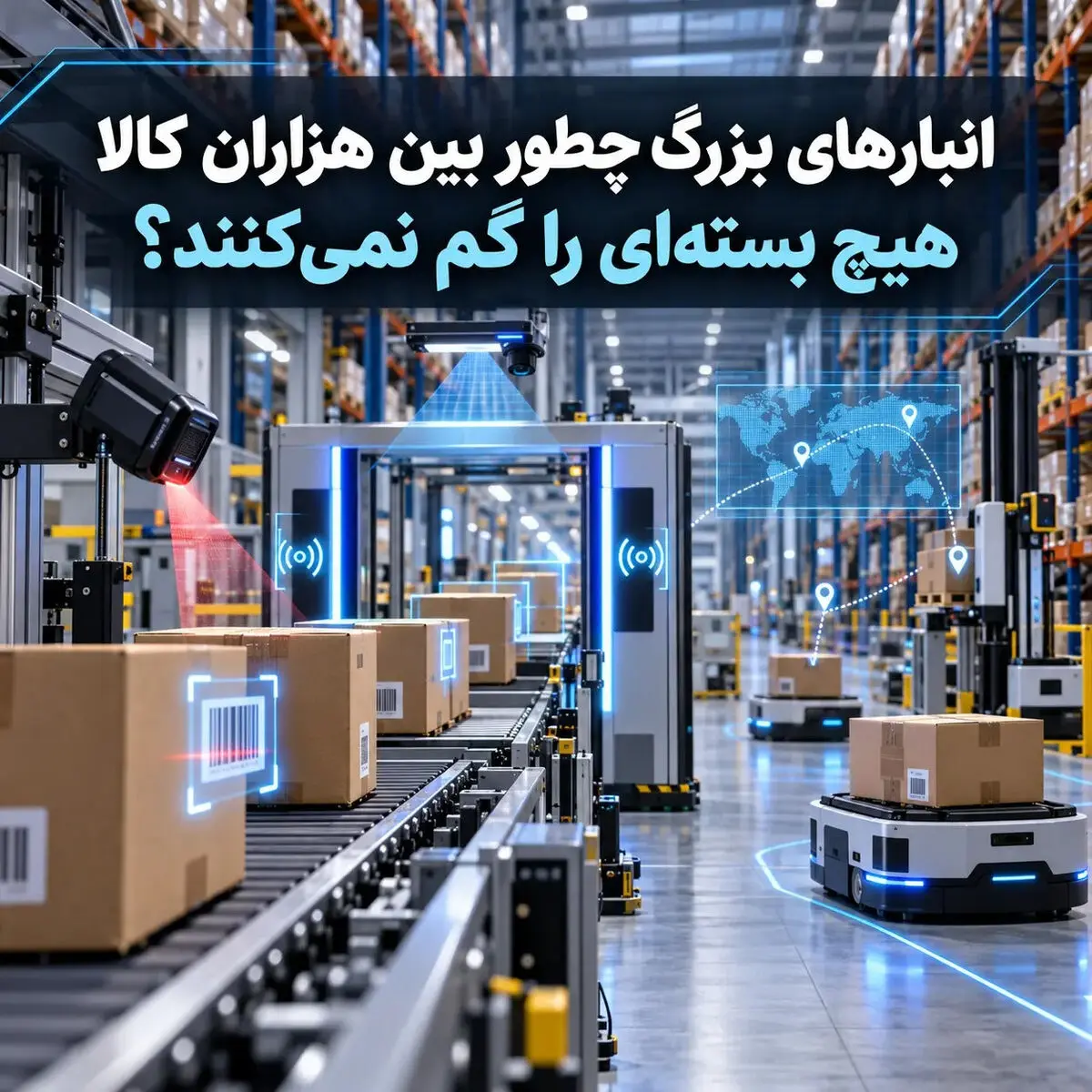 انبارهای بزرگ چطور بین هزاران کالا هیچ بسته‌ای را گم نمی‌کنند؟
