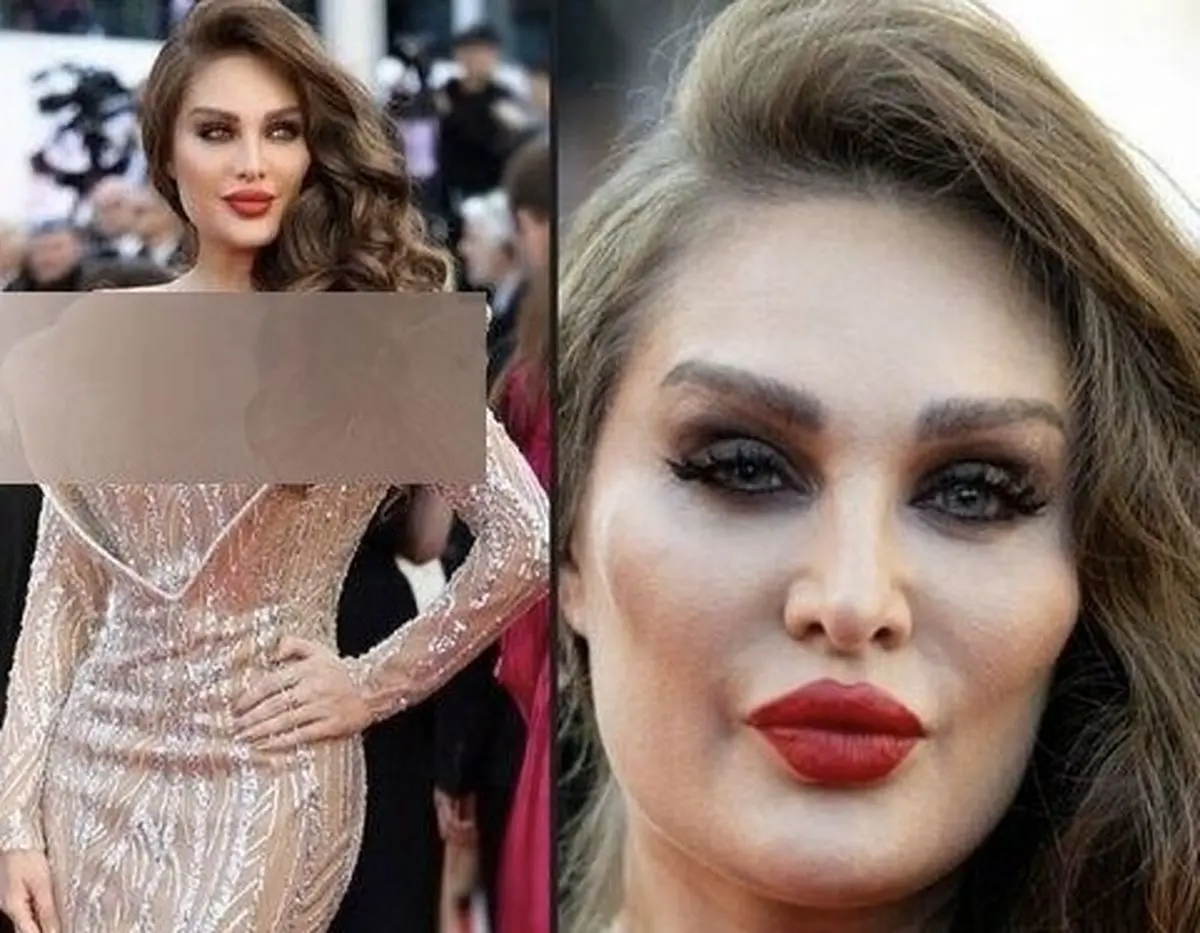چهره واقعی «طلا گلزار»، مدل ایرانی، در کن همه را ترساند!