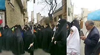 اتمام حجت زنان حامی قانون حجاب مقابل بیت آیت الله جوادی آملی!
