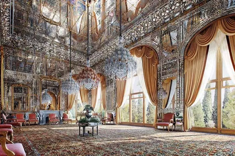 گشتی در کاخ سلطنتی پهلوی‌ها به سلیقه فرح با معماری خاص و مبلمان و دکوری‌های کم‌نظیر | کلا معتقد بوده هرچی خارجی‌تر و گرونتر، زیباتر + ویدیو