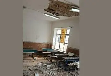 در اولین روز سال تحصیلی؛ ریزش سقف کلاس و مصدومیت دو دانش‌آموز
