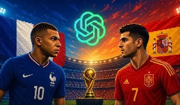 پیش بینی هوش مصنوعی ChatGPT از نتیجه بازی فرانسه و اسپانیا در جام جهانی ۲۰۲۶