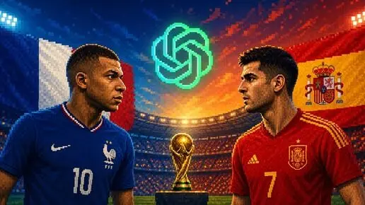 پیش بینی هوش مصنوعی ChatGPT از نتیجه بازی فرانسه و اسپانیا در جام جهانی ۲۰۲۶