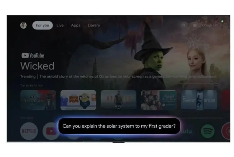 عرضه قابلیت Gemini for TV برای دستگاه‌های Google TV Streamer
