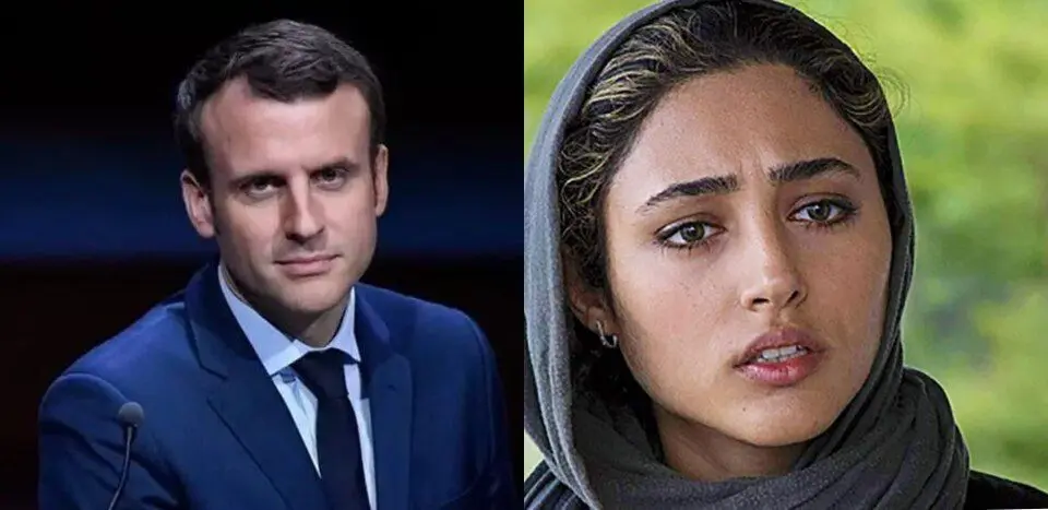 رابطه عاشقانه گلشیفته فراهانی با امانوئل مکرون، رییس جمهور فرانسه صحت دارد؟ + تصویر