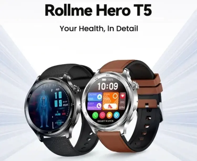 ساعت هوشمند Rollme Hero T5 با نمایشگر AMOLED و قابلیت ECG معرفی شد