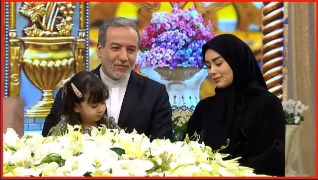 عراقچی و همسر جوانش در تلویزیون + عکس